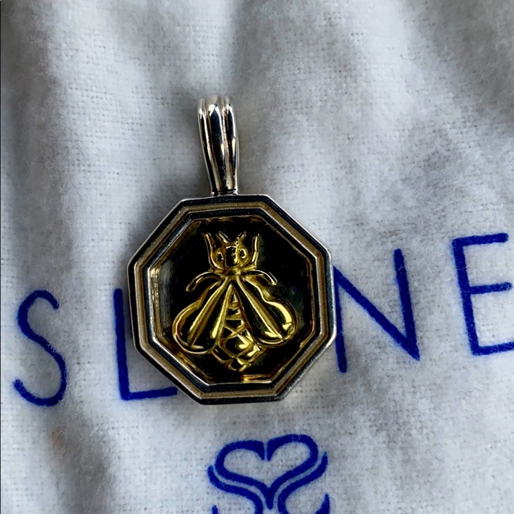 Slane and slane 18kt Bee pendant 925 Rare